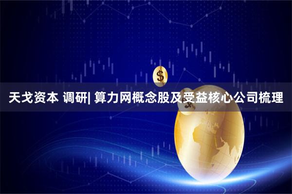 天戈资本 调研| 算力网概念股及受益核心公司梳理